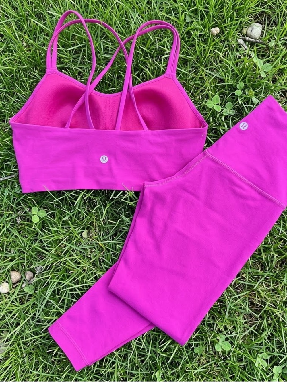 Lululemon Align Hot Pink Strappy Set Size 4 XS